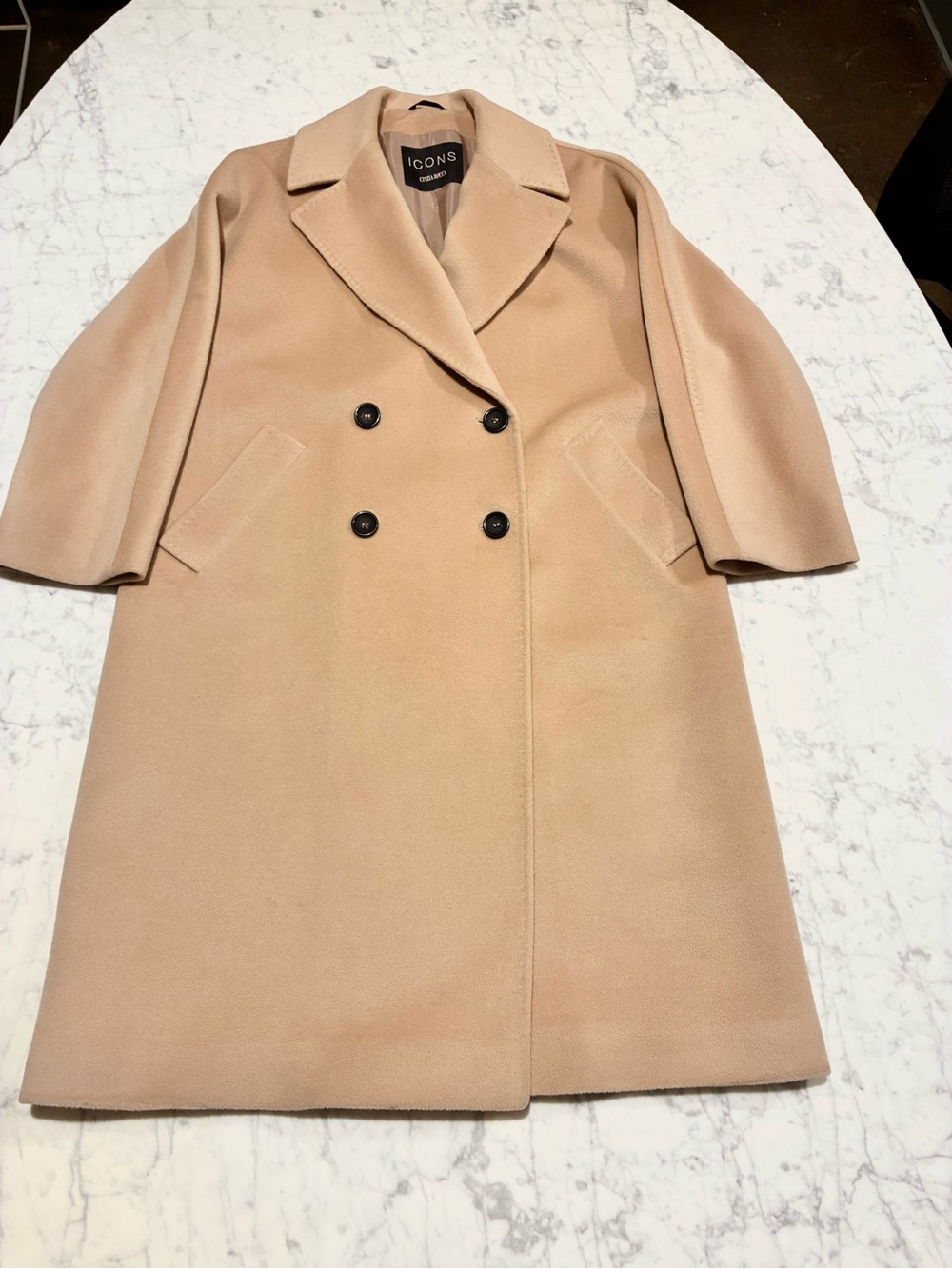 Oversized Double Breasted Winter Coat Cinzia Rocca - Picture 3 of 5